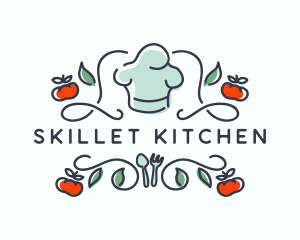 Chef Hat Kitchen Cook logo design