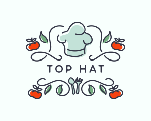 Chef Hat Kitchen Cook logo design