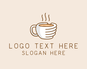 Hand Coffee Cup  Logo