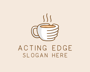 Hand Coffee Cup  logo design