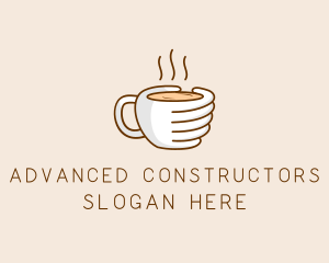 Hand Coffee Cup  logo design