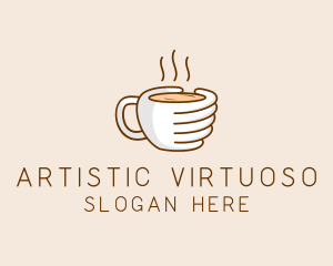 Hand Coffee Cup  logo design