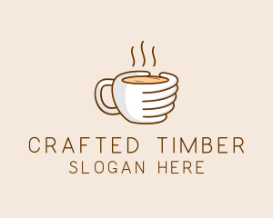 Hand Coffee Cup  logo design