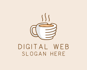 Hand Coffee Cup  logo design