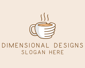 Hand Coffee Cup  logo design