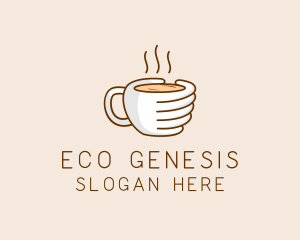 Hand Coffee Cup  logo design