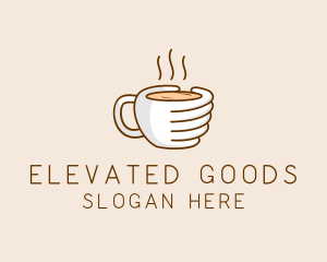 Hand Coffee Cup  logo design