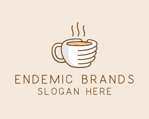 Hand Coffee Cup  logo design