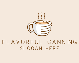 Hand Coffee Cup  logo design