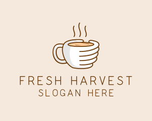 Hand Coffee Cup  logo design