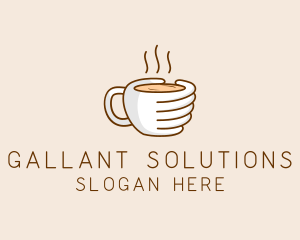 Hand Coffee Cup  logo design