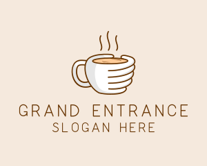 Hand Coffee Cup  logo design