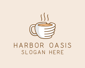 Hand Coffee Cup  logo design