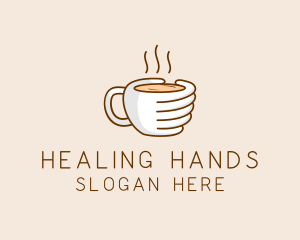 Hand Coffee Cup  logo design