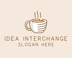 Hand Coffee Cup  logo design