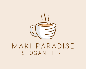 Hand Coffee Cup  logo design