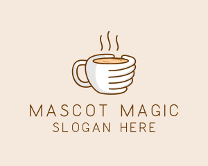 Hand Coffee Cup  logo design