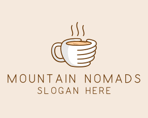 Hand Coffee Cup  logo design