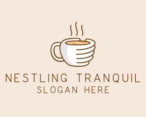 Hand Coffee Cup  logo design