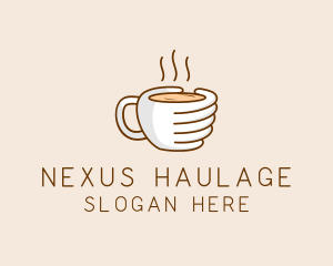 Hand Coffee Cup  logo design