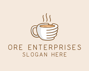 Hand Coffee Cup  logo design