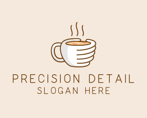 Hand Coffee Cup  logo design