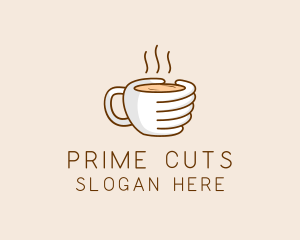 Hand Coffee Cup  logo design