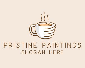 Hand Coffee Cup  logo design