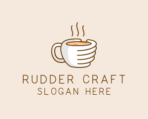 Hand Coffee Cup  logo design