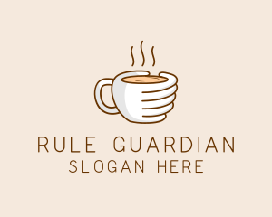 Hand Coffee Cup  logo design