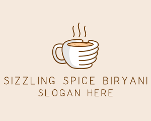 Hand Coffee Cup  logo design