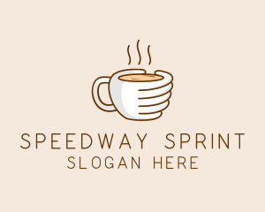 Hand Coffee Cup  logo design