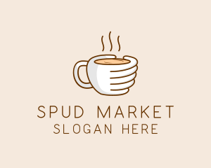 Hand Coffee Cup  logo design