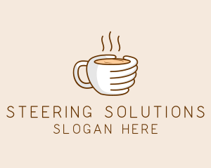 Hand Coffee Cup  logo design