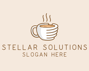 Hand Coffee Cup  logo design