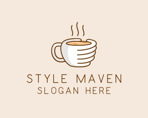 Hand Coffee Cup  logo design