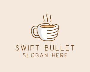 Hand Coffee Cup  logo design