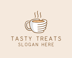 Hand Coffee Cup  logo design