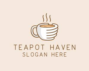 Hand Coffee Cup  logo design