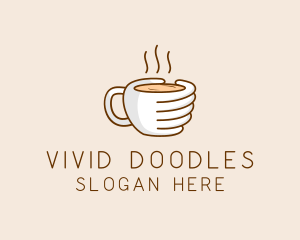 Hand Coffee Cup  logo design