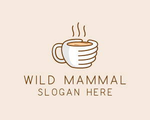 Hand Coffee Cup  logo design