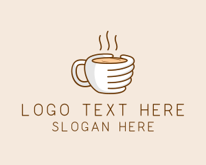Coffee - Hand Coffee Cup logo design