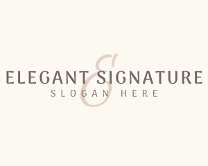 Beauty Elegant Cursive logo design