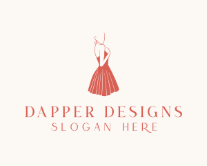 Lady Red Dress Fashion  logo