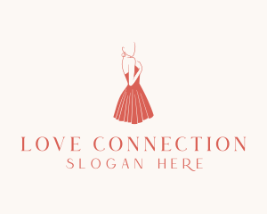 Lady Red Dress Fashion  logo