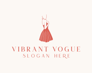 Lady Red Dress Fashion  logo