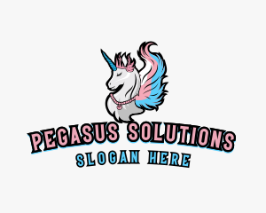 Pegasus Mythical Horse logo