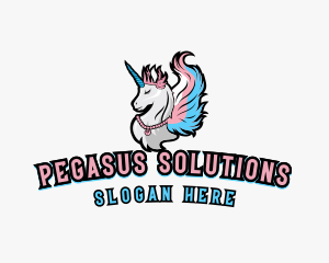 Pegasus Mythical Horse logo design