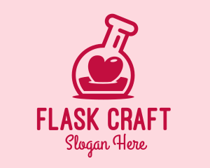 Love Potion Flask logo design