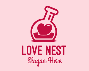 Love Potion Flask logo design